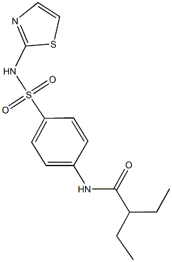 2-ethyl-N-{4-[(1,3-thiazol-2-ylamino)sulfonyl]phenyl}butanamide Struktur