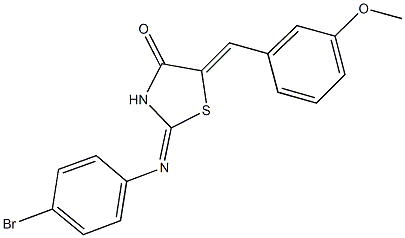 2-[(4-bromophenyl)imino]-5-(3-methoxybenzylidene)-1,3-thiazolidin-4-one Struktur