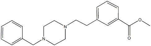 methyl 3-[2-(4-benzyl-1-piperazinyl)ethyl]benzoate Struktur