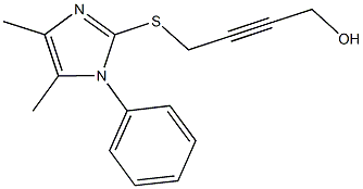 4-[(4,5-dimethyl-1-phenyl-1H-imidazol-2-yl)sulfanyl]-2-butyn-1-ol Struktur