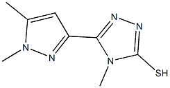 5-(1,5-dimethyl-1H-pyrazol-3-yl)-4-methyl-4H-1,2,4-triazol-3-yl hydrosulfide Struktur