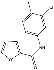 N-(3-chloro-4-methylphenyl)-2-furamide Struktur