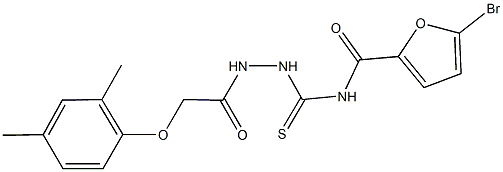 5-bromo-N-({2-[(2,4-dimethylphenoxy)acetyl]hydrazino}carbothioyl)-2-furamide Struktur