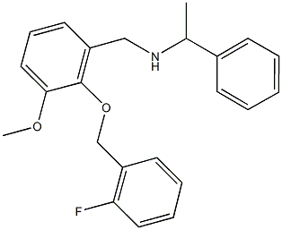 N-{2-[(2-fluorobenzyl)oxy]-3-methoxybenzyl}-N-(1-phenylethyl)amine Struktur