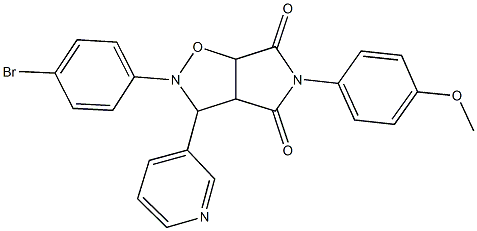 2-(4-bromophenyl)-5-(4-methoxyphenyl)-3-(3-pyridinyl)dihydro-2H-pyrrolo[3,4-d]isoxazole-4,6(3H,5H)-dione Struktur