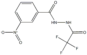 2,2,2-trifluoro-N'-{3-nitrobenzoyl}acetohydrazide Struktur