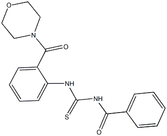 N-benzoyl-N'-[2-(4-morpholinylcarbonyl)phenyl]thiourea Struktur