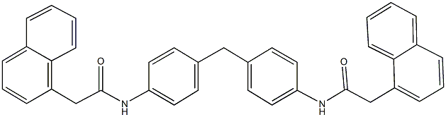 2-(1-naphthyl)-N-(4-{4-[(1-naphthylacetyl)amino]benzyl}phenyl)acetamide Struktur