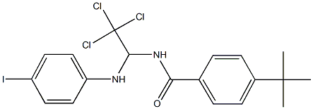 4-tert-butyl-N-[2,2,2-trichloro-1-(4-iodoanilino)ethyl]benzamide Struktur