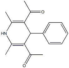 1-(5-acetyl-2,6-dimethyl-4-phenyl-1,4-dihydro-3-pyridinyl)ethanone Struktur