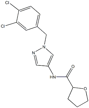 N-[1-(3,4-dichlorobenzyl)-1H-pyrazol-4-yl]tetrahydro-2-furancarboxamide Struktur