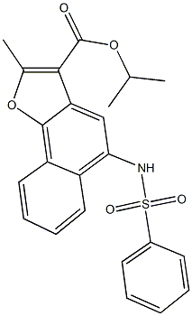 isopropyl 2-methyl-5-[(phenylsulfonyl)amino]naphtho[1,2-b]furan-3-carboxylate Struktur