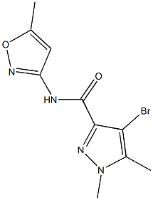 4-bromo-1,5-dimethyl-N-(5-methyl-3-isoxazolyl)-1H-pyrazole-3-carboxamide Struktur