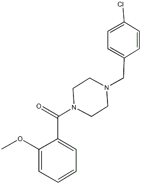 1-(4-chlorobenzyl)-4-(2-methoxybenzoyl)piperazine Struktur