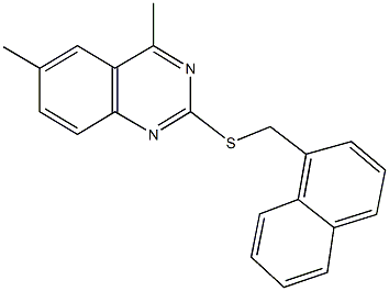 4,6-dimethyl-2-[(1-naphthylmethyl)sulfanyl]quinazoline Struktur