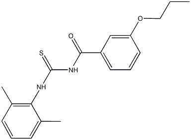 N-(2,6-dimethylphenyl)-N'-(3-propoxybenzoyl)thiourea Struktur