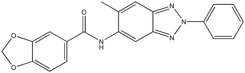 N-(6-methyl-2-phenyl-2H-1,2,3-benzotriazol-5-yl)-1,3-benzodioxole-5-carboxamide Struktur