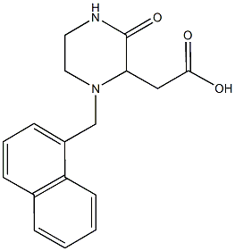 [1-(1-naphthylmethyl)-3-oxo-2-piperazinyl]acetic acid Struktur