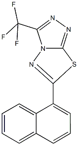 6-(1-naphthyl)-3-(trifluoromethyl)[1,2,4]triazolo[3,4-b][1,3,4]thiadiazole Struktur