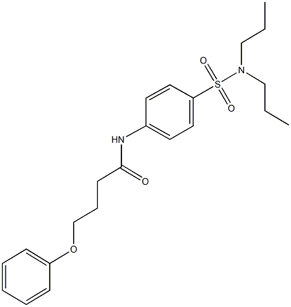 N-{4-[(dipropylamino)sulfonyl]phenyl}-4-phenoxybutanamide Struktur