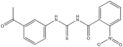 N-(3-acetylphenyl)-N'-{2-nitrobenzoyl}thiourea Struktur