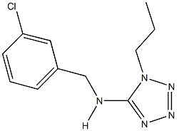 N-(3-chlorobenzyl)-N-(1-propyl-1H-tetraazol-5-yl)amine Struktur