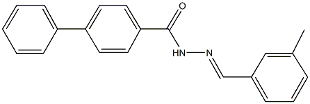 N'-(3-methylbenzylidene)[1,1'-biphenyl]-4-carbohydrazide Struktur