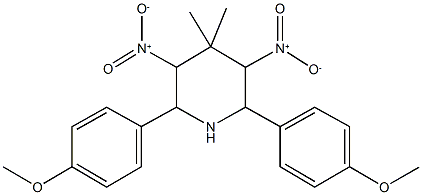 3,5-dinitro-2,6-bis(4-methoxyphenyl)-4,4-dimethylpiperidine Struktur