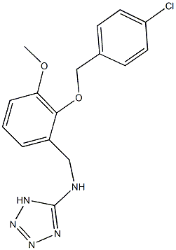 N-{2-[(4-chlorobenzyl)oxy]-3-methoxybenzyl}-N-(1H-tetraazol-5-yl)amine Struktur