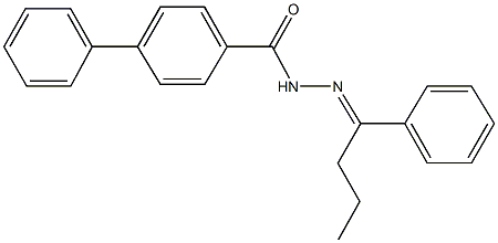 N'-(1-phenylbutylidene)[1,1'-biphenyl]-4-carbohydrazide Struktur