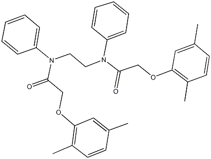 2-(2,5-dimethylphenoxy)-N-(2-{[(2,5-dimethylphenoxy)acetyl]anilino}ethyl)-N-phenylacetamide Struktur