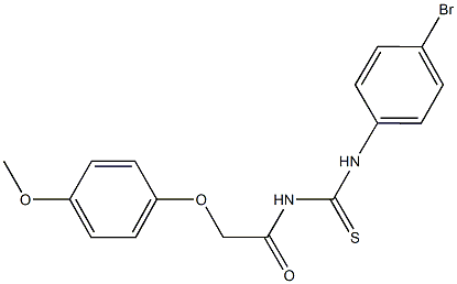 N-(4-bromophenyl)-N'-[(4-methoxyphenoxy)acetyl]thiourea Struktur