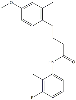 N-(3-fluoro-2-methylphenyl)-4-[2-methyl-4-(methyloxy)phenyl]butanamide Struktur