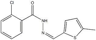 2-chloro-N'-[(5-methyl-2-thienyl)methylene]benzohydrazide Struktur