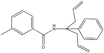 N-(1-allyl-1-phenyl-3-butenyl)-3-methylbenzamide Struktur