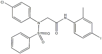 2-[4-chloro(phenylsulfonyl)anilino]-N-(4-iodo-2-methylphenyl)acetamide Struktur