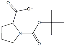 1-(tert-butoxycarbonyl)proline Struktur