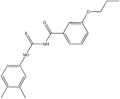 N-(3,4-dimethylphenyl)-N'-(3-propoxybenzoyl)thiourea Struktur