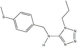 N-[4-(methylsulfanyl)benzyl]-N-(1-propyl-1H-tetraazol-5-yl)amine Struktur