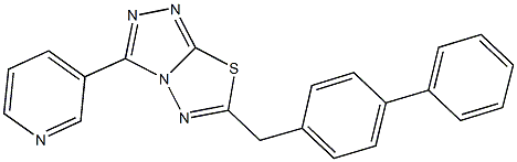 6-([1,1'-biphenyl]-4-ylmethyl)-3-(3-pyridinyl)[1,2,4]triazolo[3,4-b][1,3,4]thiadiazole Struktur