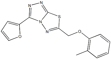 [3-(2-furyl)[1,2,4]triazolo[3,4-b][1,3,4]thiadiazol-6-yl]methyl 2-methylphenyl ether Struktur