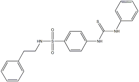 4-[(anilinocarbothioyl)amino]-N-(2-phenylethyl)benzenesulfonamide Struktur