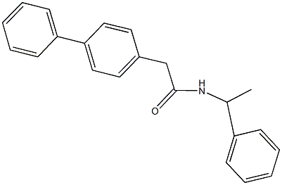 2-[1,1'-biphenyl]-4-yl-N-(1-phenylethyl)acetamide Struktur