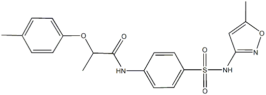 N-(4-{[(5-methyl-3-isoxazolyl)amino]sulfonyl}phenyl)-2-(4-methylphenoxy)propanamide Struktur