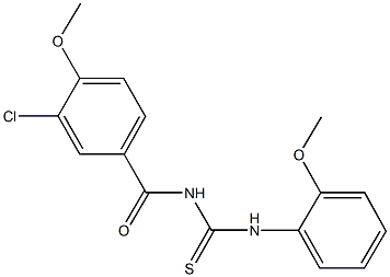 N-(3-chloro-4-methoxybenzoyl)-N'-(2-methoxyphenyl)thiourea Struktur