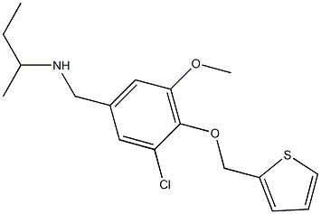 N-(sec-butyl)-N-[3-chloro-5-methoxy-4-(2-thienylmethoxy)benzyl]amine Struktur