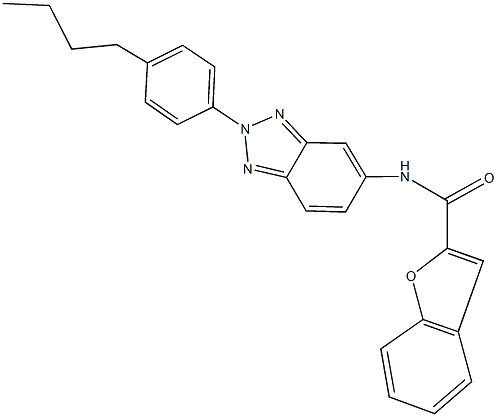 N-[2-(4-butylphenyl)-2H-1,2,3-benzotriazol-5-yl]-1-benzofuran-2-carboxamide Struktur