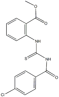 methyl 2-({[(4-chlorobenzoyl)amino]carbothioyl}amino)benzoate Struktur