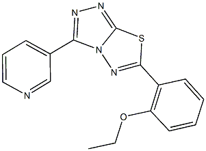 ethyl 2-[3-(3-pyridinyl)[1,2,4]triazolo[3,4-b][1,3,4]thiadiazol-6-yl]phenyl ether Struktur