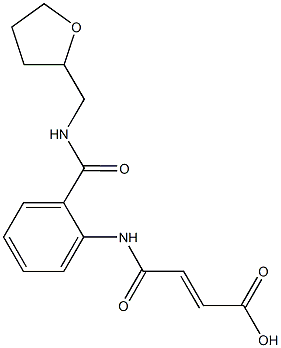 4-oxo-4-(2-{[(tetrahydro-2-furanylmethyl)amino]carbonyl}anilino)-2-butenoic acid Struktur